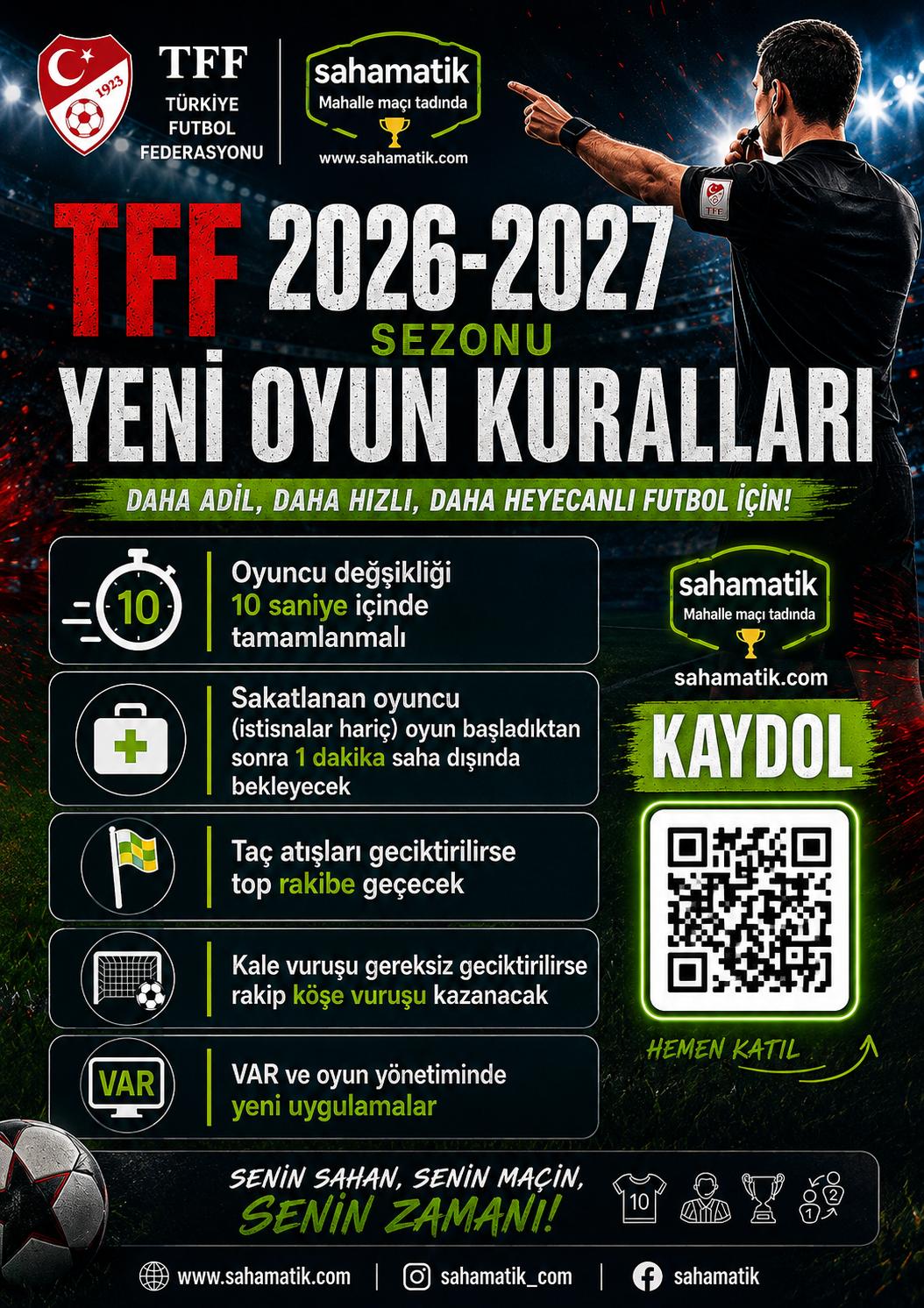 TFF 2026-2027 Yeni Oyun Kuralları